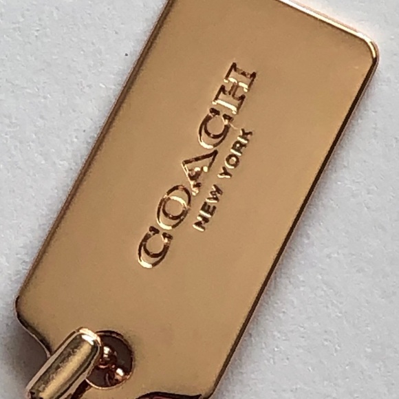 Coach Blush Pink Floral Keychain - Picture 3 of 7